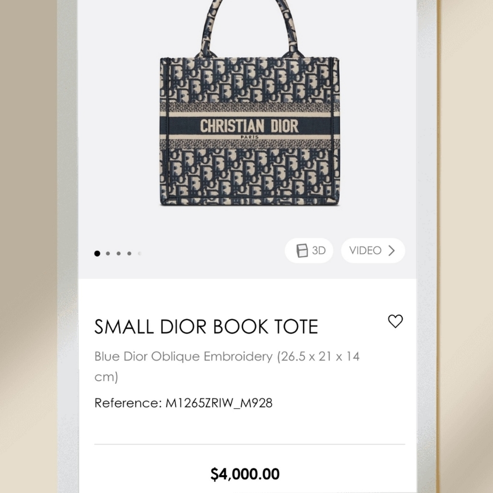 ❌SOLD❌ Dior Small Booktote - Picture 9 of 9
